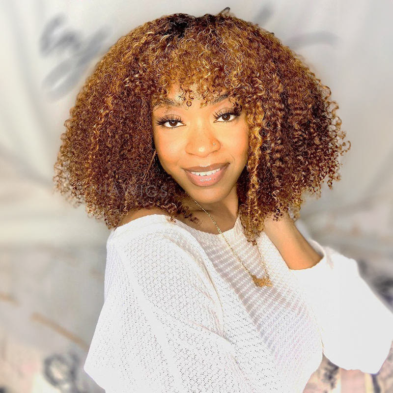 Peluca rizada afro rizada 13x4 con pelucas delanteras del cordón del cabello humano de las explosiones