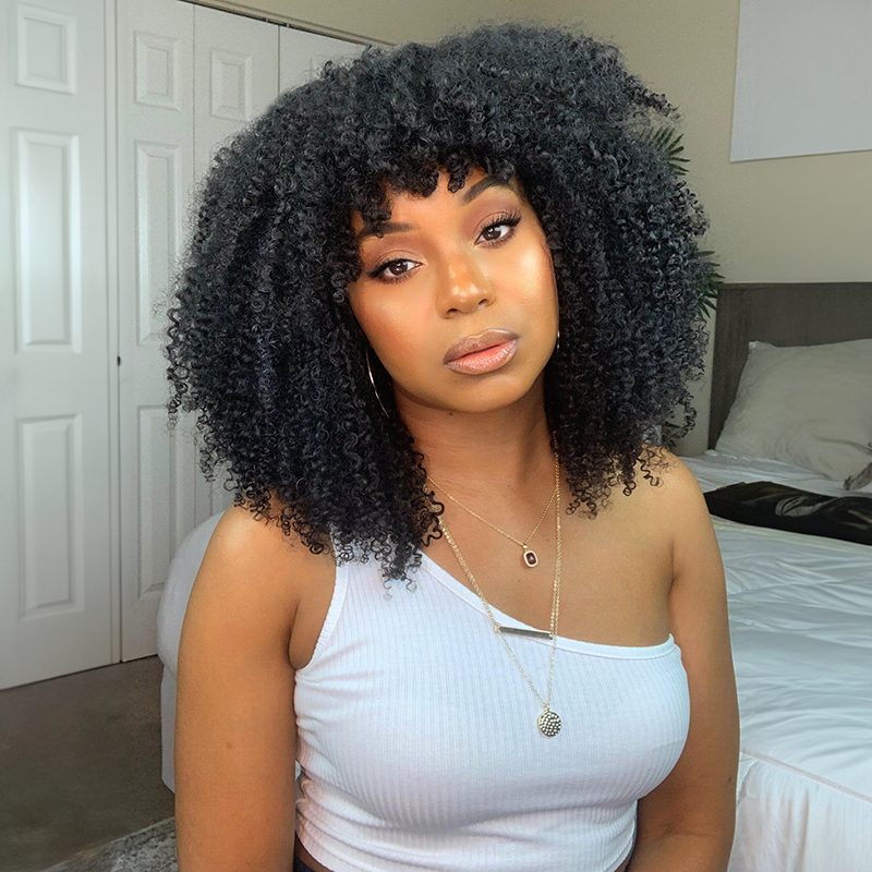Peluca rizada afro rizada 13x4 con pelucas delanteras del cordón del cabello humano de las explosiones
