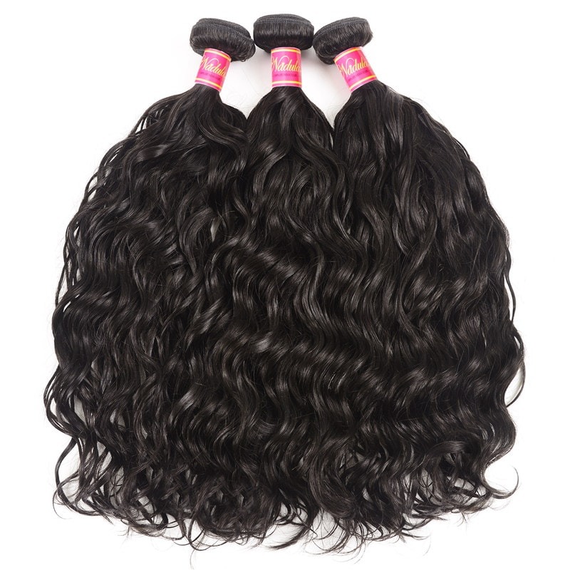 3 paquetes de extensiones de tejido de cabello postizos ondulados naturales de cabello virgen