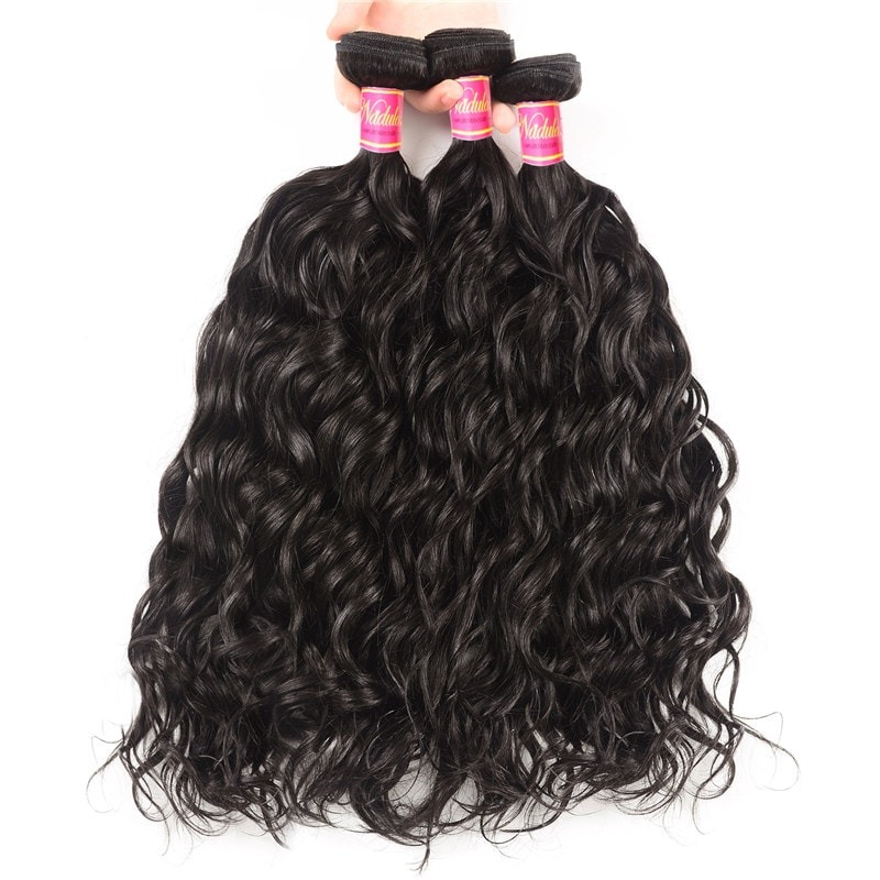 3 paquetes de extensiones de tejido de cabello postizos ondulados naturales de cabello virgen