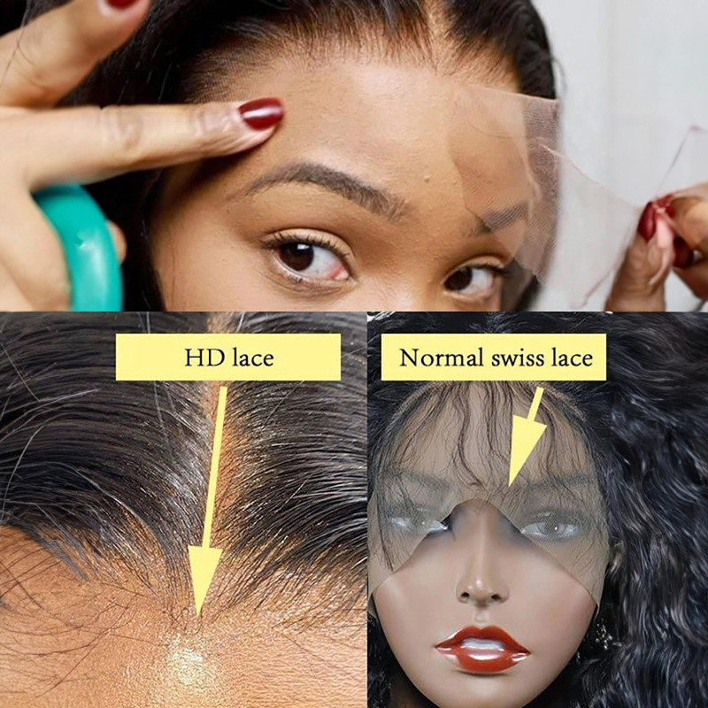 Peluca de encaje 360 ​​HD Peluca de cabello humano virgen 360 Onda profunda con cabello de bebé