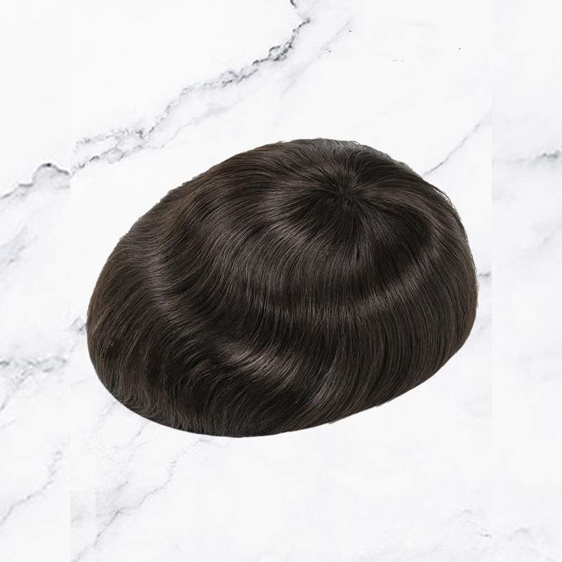 Postizos de encaje francés completo Sistema popular de reemplazo de cabello para hombres