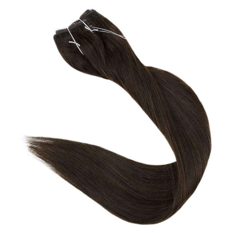 Extensiones de cabello Halo Marrón más oscuro #2 Extensiones de alambre de pescado invisibles