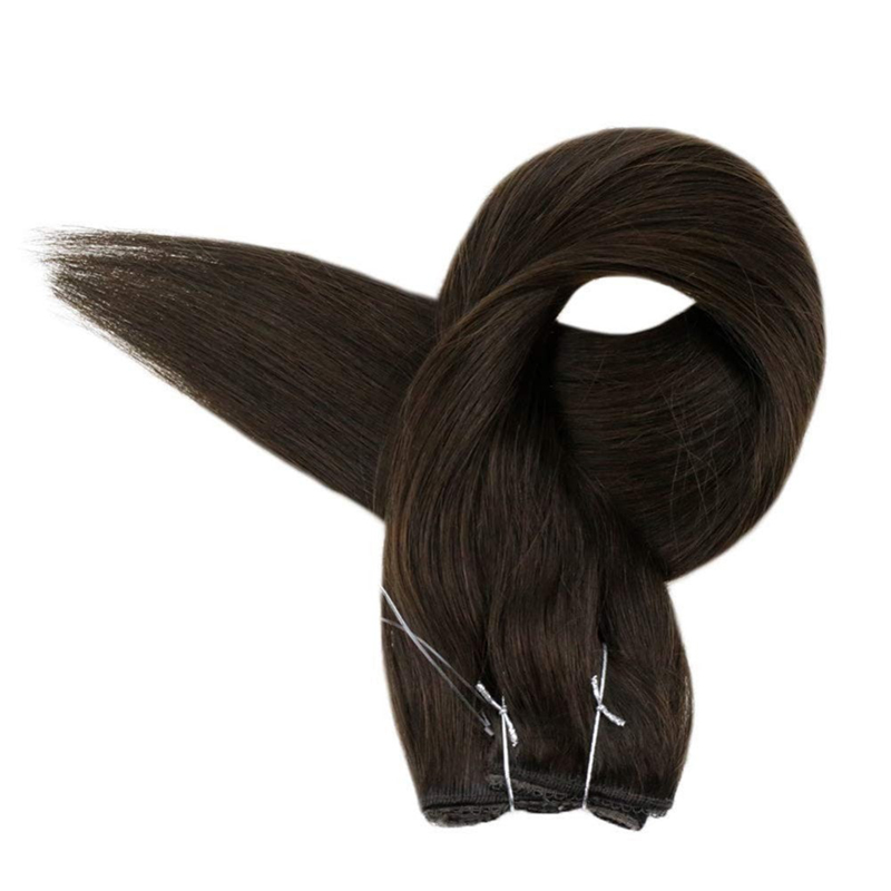 Extensiones de cabello Halo Marrón más oscuro #2 Extensiones de alambre de pescado invisibles