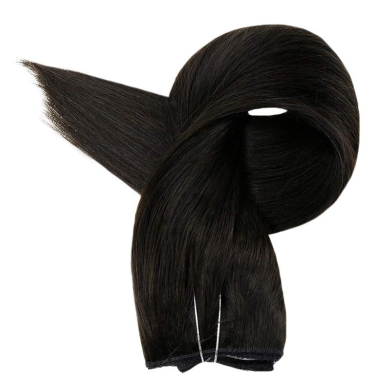Extensiones de cabello humano Halo, 100 g, color negro apagado, #1B, extensiones de cabello invisibles Halo