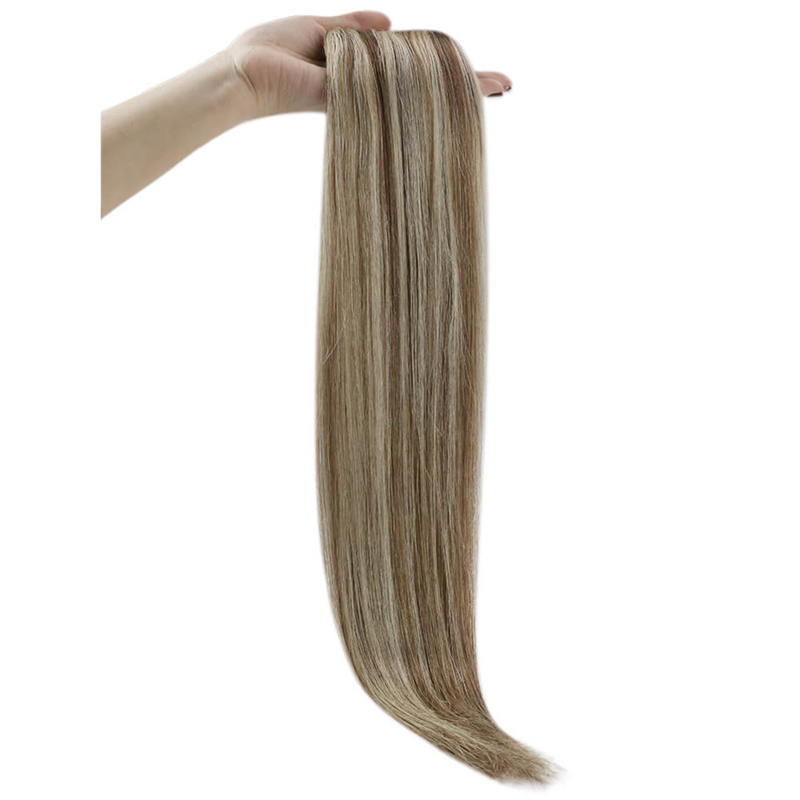 Resalte la extensión del cabello Halo Extensiones de alambre de pescado humano real #P8/60