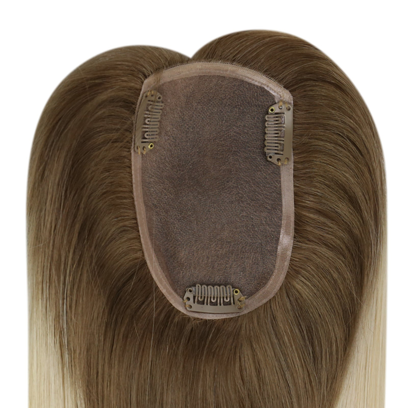 Cabello humano Mono Base Toppers 3x5 