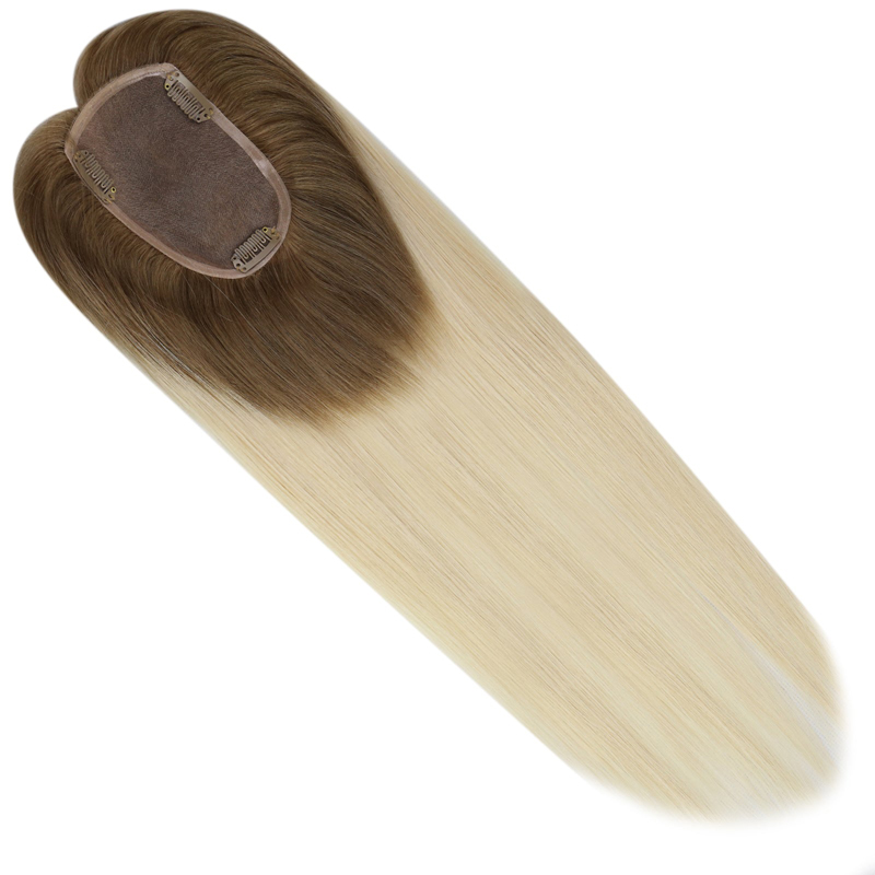 Cabello humano Mono Base Toppers 3x5 