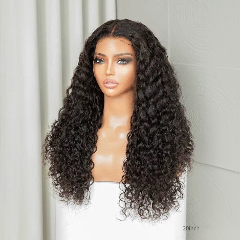 Onda de agua 13x4 Frontal HD Encaje Parte libre Peluca larga 100% Cabello humano
