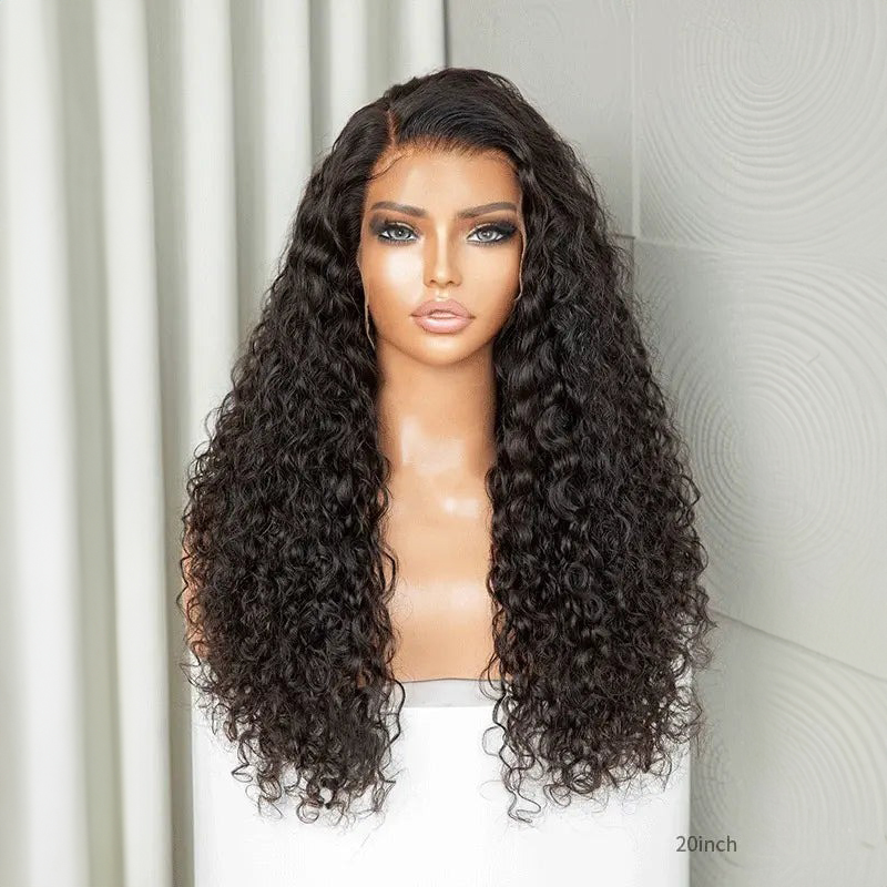 Onda de agua 13x4 Frontal HD Encaje Parte libre Peluca larga 100% Cabello humano